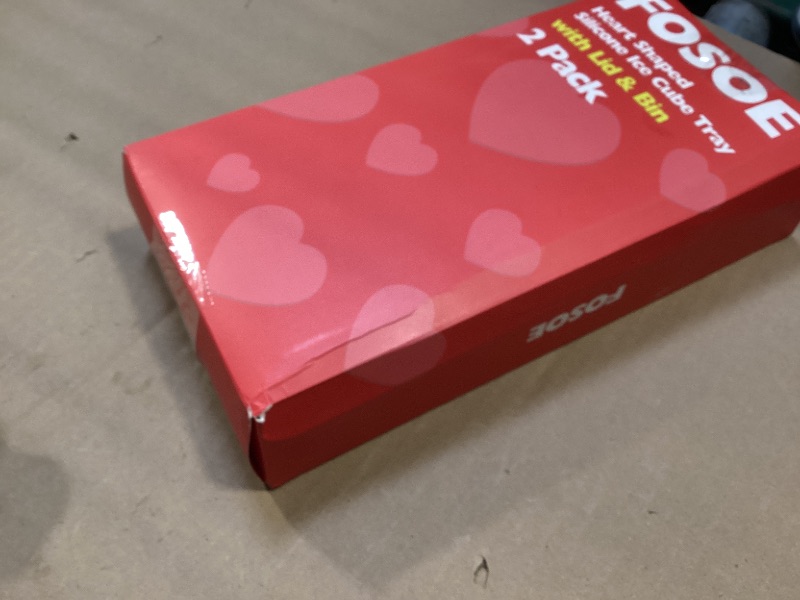 Photo 1 of 2 Pack Heart Shpaed Ice Cube Trays with Lids, 42 Holes Silicone Heart Ice Cube Molds for Whiskey, Cocktail, Fun Shapes Ice Cubes, Chocolate, Candle, Candy, Jelly, Jello - with Lids Bins