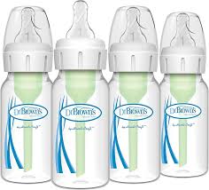 Photo 1 of Dr. Brown's Natural Flow Anti-Colic Options+ Narrow Baby Bottle, 4 oz/120 mL, with Level 1 Slow Flow Nipple, 0m+, 4 Pack