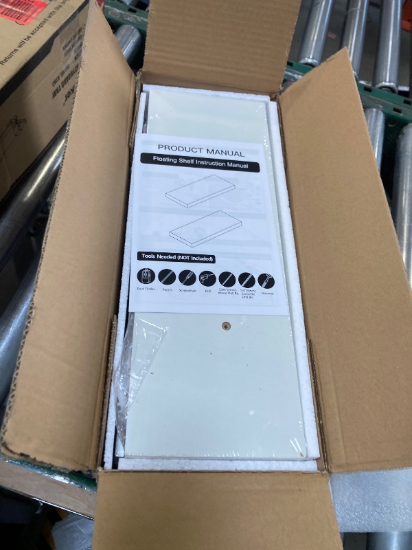 Photo 1 of  16" Bella White Floating Shelves, (2 Pc) 