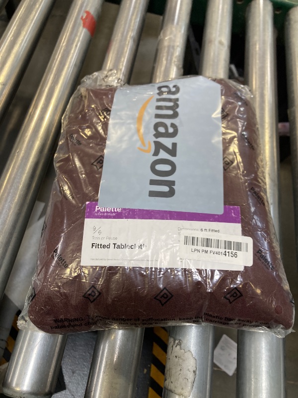 Photo 1 of  Burgundy Floor-Length Fitted Table Cloth for 6 Foot Rectangle Table