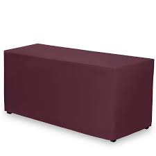 Photo 1 of  Burgundy Floor-Length Fitted Table Cloth for 6 Foot Rectangle Table