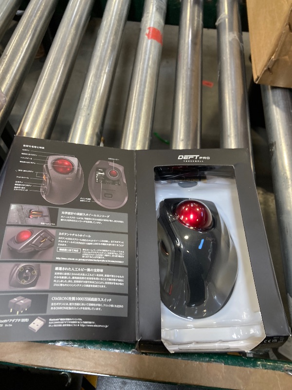 Photo 1 of ELECOM DEFT PRO Trackball Mouse, Wired, Wireless, Bluetooth 3 Types Connection, Ergonomic Design, 8-Button Function, Red Ball, Windows11, MacOS (M-DPT1MRXBK)