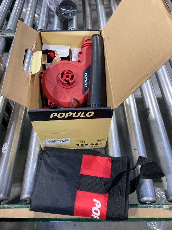 Photo 1 of POPULO 20V Cordless Mini Electric Blower Kit,150mph Wind Speed for Cleaning Workshop,Garage,Inflating Air Mattress,Leaf Blower for Small Patio Areas, Included Battery,Inflating Adaptors and Charger
