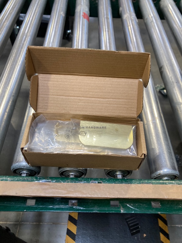 Photo 1 of Satanga Edge Finger Tab Pulls for Cabinets Invisible Kitchen Concealed Aluminum Flat Hidden Drawer Pull Easy to Install Pack of 5 Brushed Brass 3.15inch 80mm Overall Length