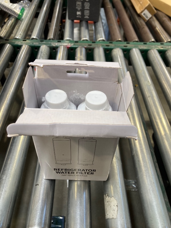 Photo 1 of Samsung HAF-QIN-2P/EXP Genuine Refrigerator Water Filter, Reduces 99% of Harmful Contaminants for Clean, Clear Drinking Water, 6-Month Life, Easy Install, Pack of 2