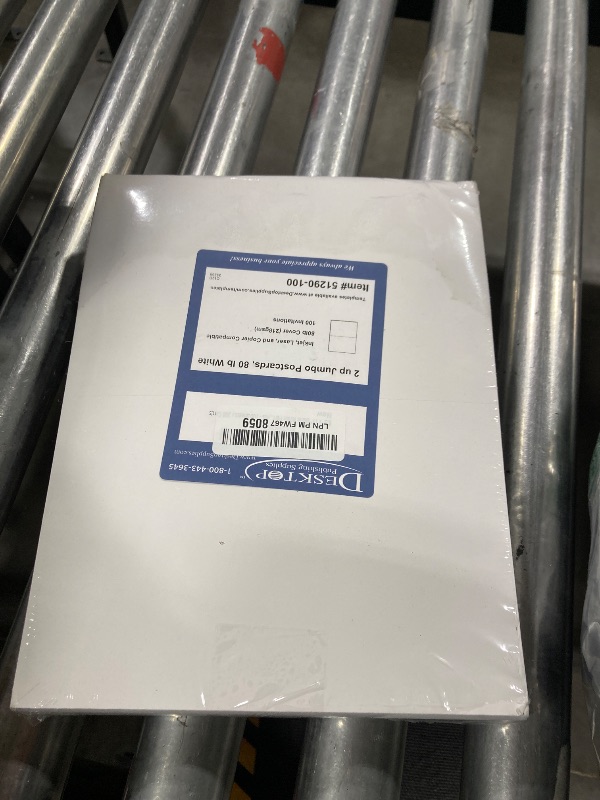 Photo 1 of 8.5" x 11" Blank White Perforated Cardstock Paper - 2 Per Sheet Breaks to 5.5" x 8.5" - Inkjet/Laser Printable - for Postcards, Flash Cards, Index Cards - 100 Sheets / 200 Cards