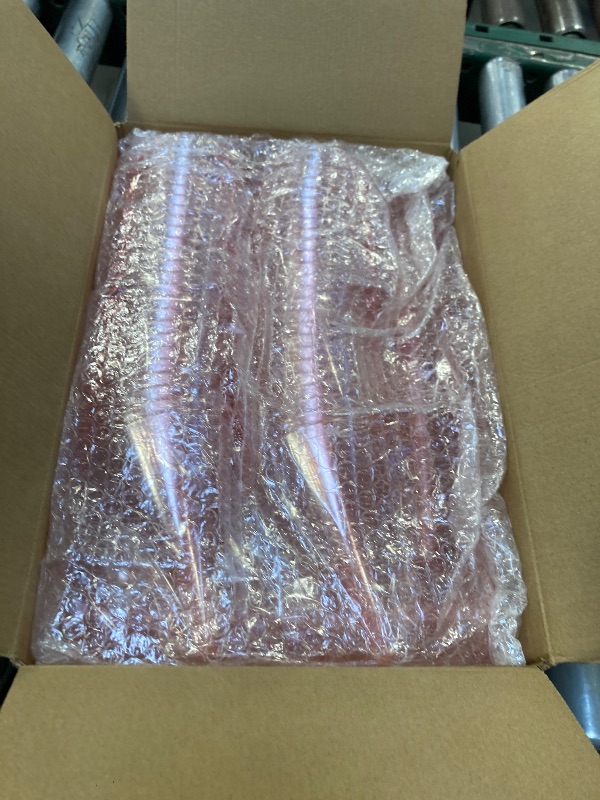 Photo 1 of 50 Pack Plastic Martini Glasses,7 oz Clear Disposable Cocktail Cups,Reusable Tall Stemmed Wine Shooter Glasses for Party Wine,Champagne,Margarita(Pink)