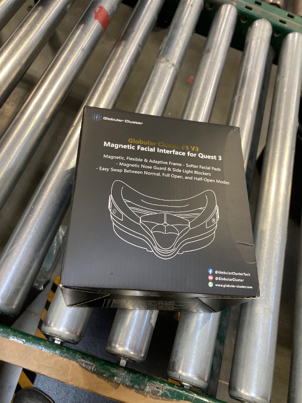 Photo 1 of Globular Cluster F3 V3 Magnetic Facial Interface for Quest 3, Flexible and Adaptive Frame with Multi-Material Pads, Not Compatible with Quest 3S or Official Charging Dock