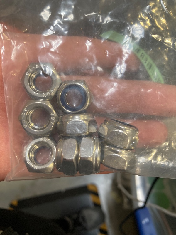Photo 1 of 20Pcs M10 Lock Nuts, 304 Stainless Steel Nylon Insert Locknuts, Vibration & Corrosion Resistant, Self-Locking Hex Nuts for Automotive, Machinery & DIY