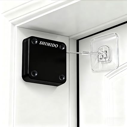 Photo 1 of SHIMIDO Upgraded Retractable Automatic Door Closer - Tool-Free Installation, Powerful 3.5lb Pull Shuts Doors Completely - Compact Universal Fit for Screen, Sliding & Almost All Doors