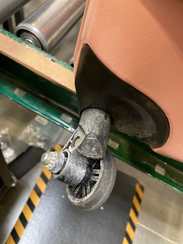 Photo 1 of **WHEEL DAMAGED** U.S. Traveler Boren Expandable Hardside Rugged Travel Luggage with 8 Spinner Wheels, Rose Pink, Checked-Large 30-Inch