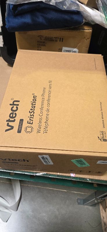Photo 1 of VTech VCS712 ErisStation DECT 6.0 Wireless Conference Phone with Two Wireless Mics Using Orbitlink Wireless Technology, Full-Duplex Speakerphone, Small & Medium Business, up to 24 Hrs. Talk time