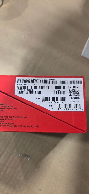 Photo 1 of ASUS ROG Cetra True Wireless SpeedNova Gaming Earbuds – Dual-Mode (BT, 2.4GHz), Dirac Opteo, Bone-Conduction AI Mic, Adaptive ANC, 46Hr Battery, for PC, PS5, PS4, Switch, Mobile, ROG Ally/X - Black