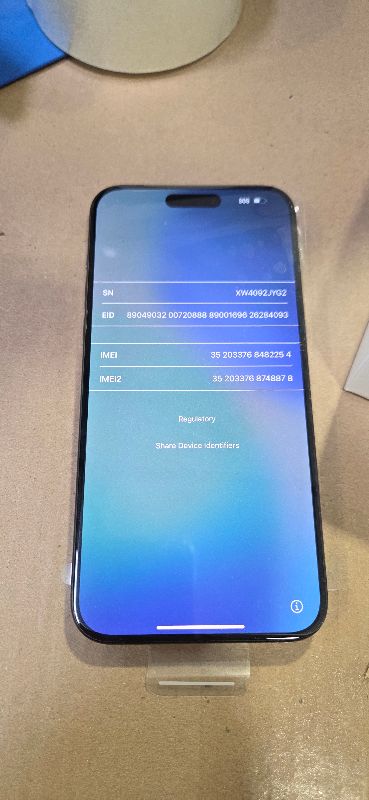 Photo 1 of Apple iPhone 15 Pro Max, 256GB, Black Titanium - Unlocked (Renewed)