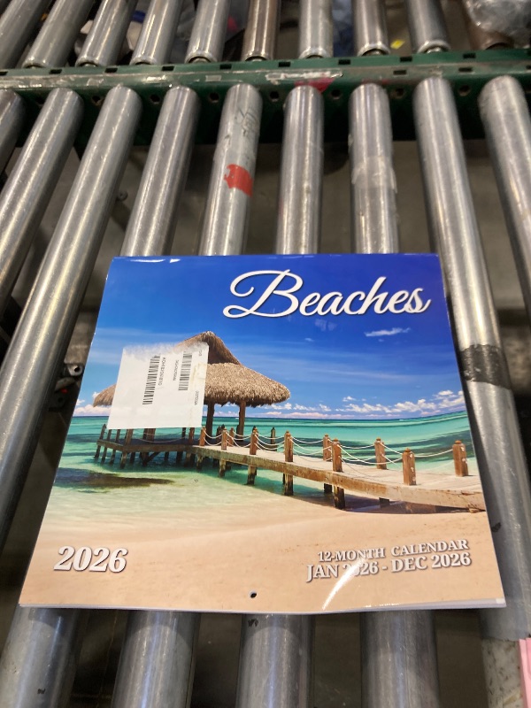Photo 1 of 2026 Calendar, Beach Monthly Wall Calendar 2026 Runs from Nov 2025 – Dec 2026, Hanging Wall Calendar, 11.6" x 24"Opened, Full Page Layout for Organizing, Perfect Present