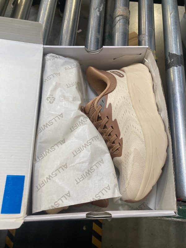 Photo 1 of ALLSWIFIT Women's Slip On Stability Walking Shoes Cushioning Hands Free Non-Slip Breathable Comfortable Workout Tennis Running Gym StediBase Fashion Sneakers,Size 9,Beige/Khaki,AWUMRS2511