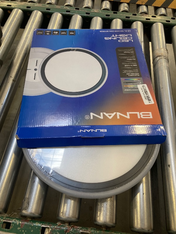 Photo 1 of BLNAN RGB Led Flush Mount Ceiling Light with Remote Control, 13Inch 24W 2400LM 3000K-6500K Dimmable Color Changing Wired Light Fixture, Colorful for Bedroom Kids Room Party Festival, Black