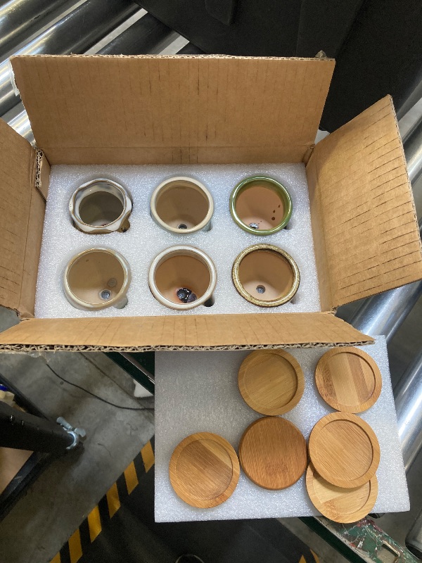 Photo 1 of Brajttt 2.1 Inch Succulent Pot with Drainage,Planting/Flower Pots,Small Planter for Mini Plant Ceramic Flowing Glaze Base Serial Set with Holes