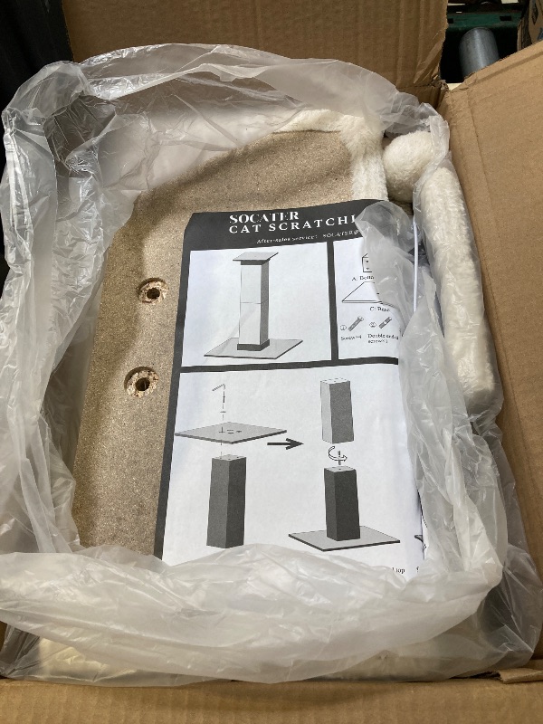 Photo 1 of SOCATER Cat Scratching Post 33 Inch Nature Sisal Cat Scratch Post for Indoor Cats, Large Cat Scratcher Protect Your Furniture, for All Breeds