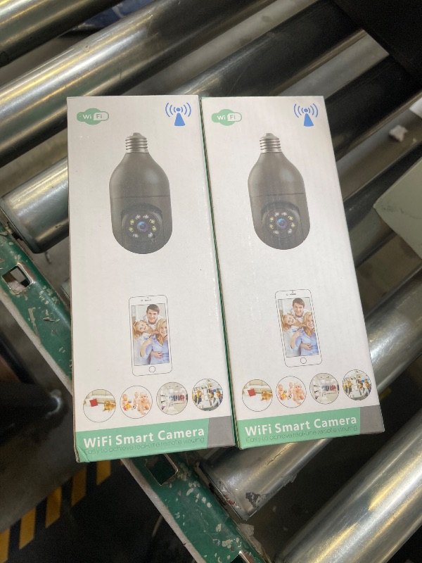 Photo 1 of 2K Light Bulb Camera Outdoor, 2.4/5GHz Wi-Fi 6 Security Cameras Wireless Outdoor, 360° PTZ Cameras for Home Security with Color Night Vision, AI Human Detection, 2 Way Talk, Easy Installation,2 Packs