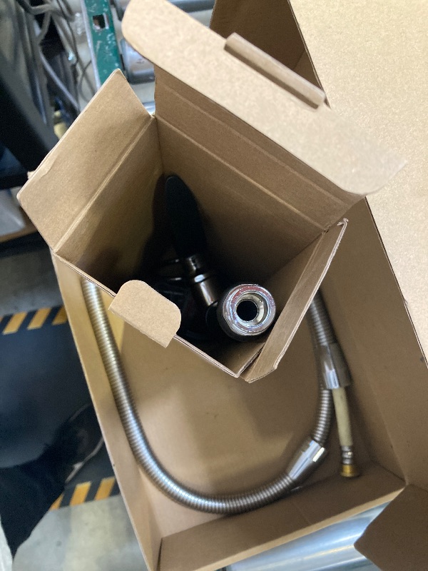 Photo 1 of CWM Commercial Sink Sprayer with 45” Flexble Stainless Steel Hose, 1.42 GPM Pre Rinse Spray Valve with Ergonomic Handle, Commercial Kitchen Faucet Parts,Dish Sprayer for Restaurants (Black)