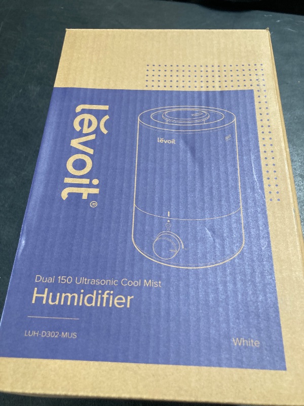 Photo 1 of LEVOIT Humidifiers for Bedroom with Night Light(3L Water Tank)Cool Mist Top Fill Essential Oil Diffuser for Baby Nursery and Plants, 360° Nozzle, Quiet, Rapid Humidification for Home Large Room, White