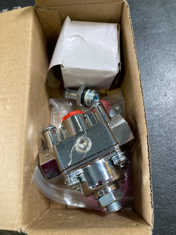 Photo 1 of 12-803 Adjustable Fuel Pressure Regulator with Gauge, Compatible with Holley and Edelbrock Carburetors, 4.5-9 PSI, 3/8" NPT, 1-in 2-Out