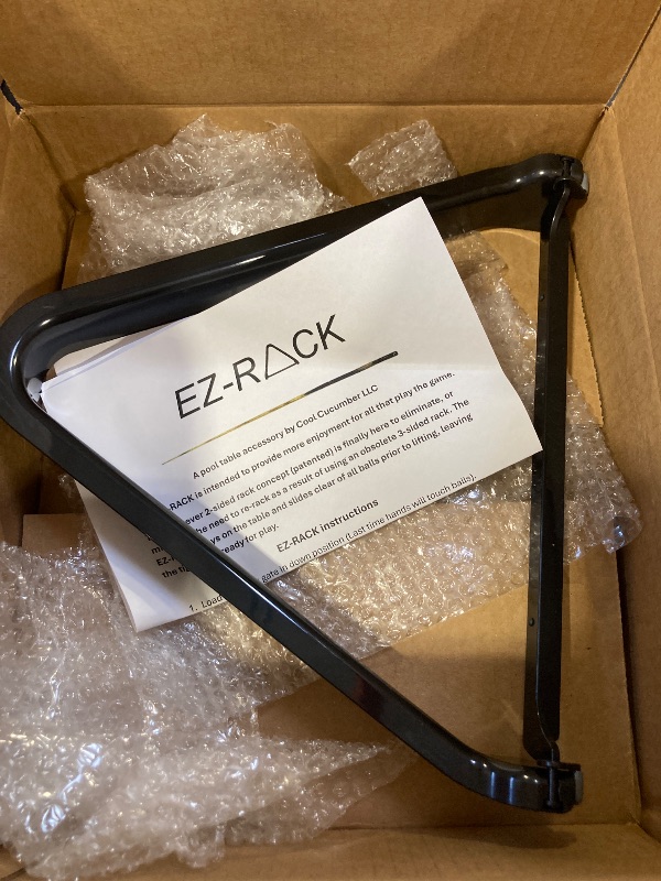 Photo 1 of Billiard 8 Ball Rack (Black) Designed to Assist Physical Limitations, Perfect for Senior/Community Centers