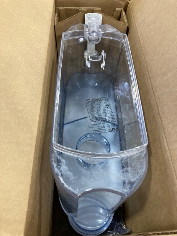 Photo 1 of PUR 30-Cup Countertop Water Filter Dispenser, 1 Genuine PUR Filter, 2-in-1 Powerful Filtration, Lasts 2 Months or 40 Gallons, Dishwasher Safe, White/Blue (DS1800Z)