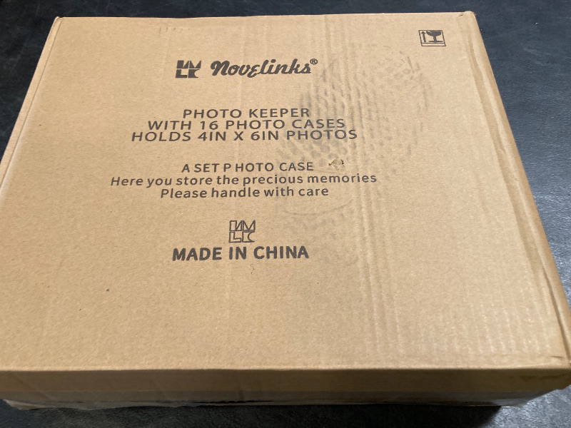 Photo 1 of novelinks Transparent 4" x 6" Photo Organizers and Photo Storage Box with Handle, 16 Inner Photo Cases, Portable Picture Organizers & Photo Storage Containers (Clear)