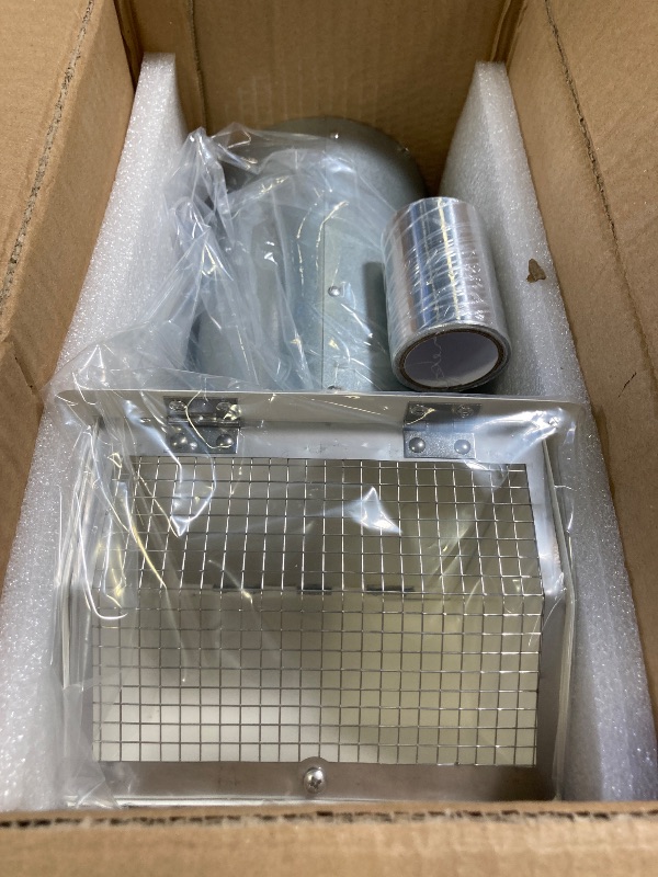 Photo 1 of 5 Inch Hooded Wall Vent with Screen and Damper,5" Vent Hood Wall Exhaust Vent Cover,Dryer Vent Cover Outside,5"Vent Cover Exterior Wall Vent Cap for Range Hood Kitchen Air Ventilation,Galvanized Steel