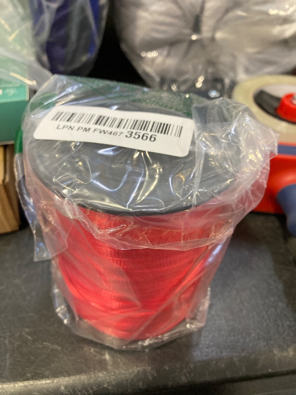 Photo 1 of 500 Yards Red Curling Ribbon-Balloon String-Balloon Ribbon Texture Roll for Party Decoration, Gift Wrapping, Wedding, Art Crafts, Florist Flower