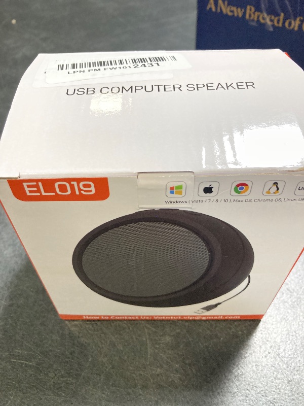 Photo 1 of ABRRU USB Computer Speaker for Laptop, External Speakers for Desktop Computer with Crystal Clear Sound, Rich Bass and Volume Buttons, Plug-N-Play (Black)