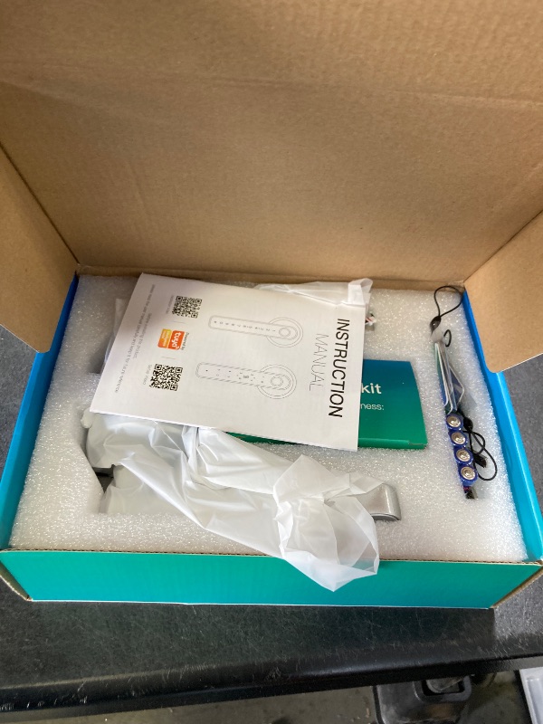 Photo 1 of Evanshow Smart Door Lock with Knob, Keyless Entry Door Locks with Handle, Fingerprint Door Knob for Bedroom/Front Door/Apartment,Generate Passcode Remotely Silver