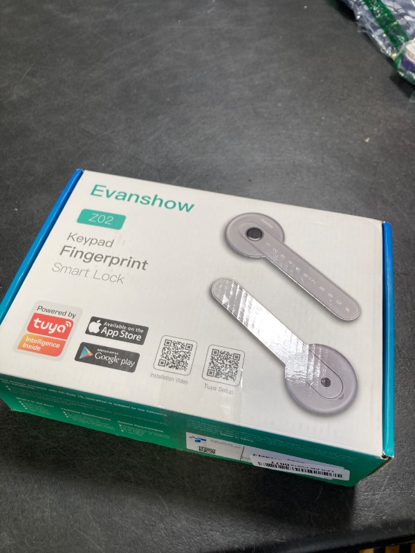 Photo 1 of Evanshow Smart Door Lock with Knob, Keyless Entry Door Locks with Handle, Fingerprint Door Knob for Bedroom/Front Door/Apartment,Generate Passcode Remotely Silver