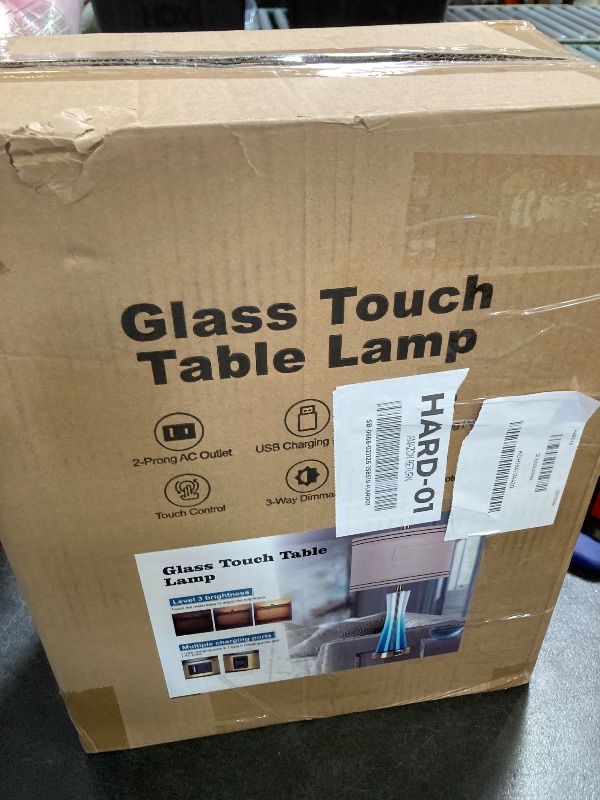 Photo 1 of 27.4''Table Lamps for Living Room Set of 2?3-Way Dimmable Modern Glass Bedside Lamps with USB Ports?Tall Lamps for Night Stands?Touch End Table Lamps for Bedroom Desk Lamps for Home Office?Blue?