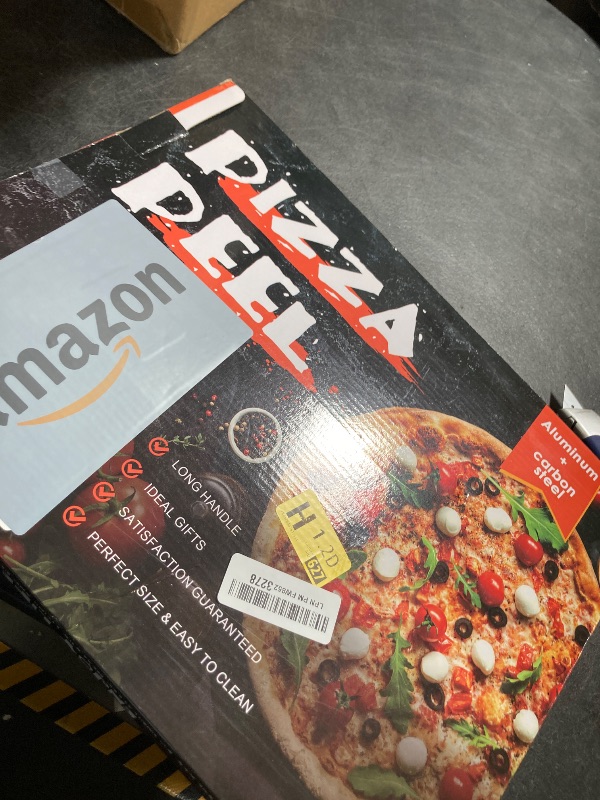 Photo 1 of Pizza Peel Aluminum Pizzas Spatula (12 Inch), Joyfair Long Handles Metal Pizza Paddle with Cutter Rocker Pizza Oven Accessories Turning Tool Kit, Extent length 38.5” to 49”, (Painted Handle)