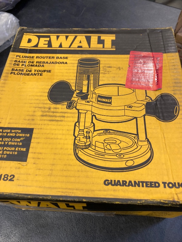 Photo 1 of DEWALT Plunge Router Base for DW616/618 Routers (DW6182)