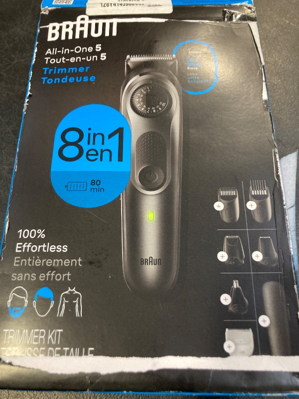 Photo 1 of Braun All-in-One Style Kit Series 5 5471, 8-in-1 Trimmer for Men with Beard Trimmer, Body Trimmer for Manscaping, Hair Clippers & More, Ultra-Sharp Blade, 40 Length Settings, Waterproof