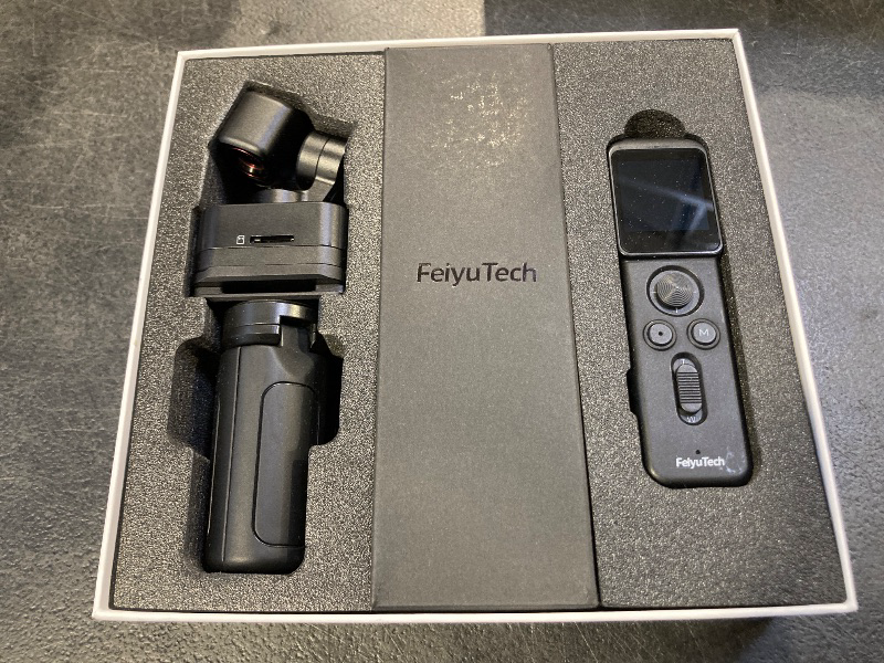 Photo 1 of FeiyuTech [Official Pocket 3 KIT Detachable 3-Axis Gimbal Stabilized Action Camera,12MP,130° FOV,1/2.3" CMOS,4K 60 Video,Magnetic,AI Tracking,for Sport/Motorcycle,Cordless (Remote Handle+Camera)