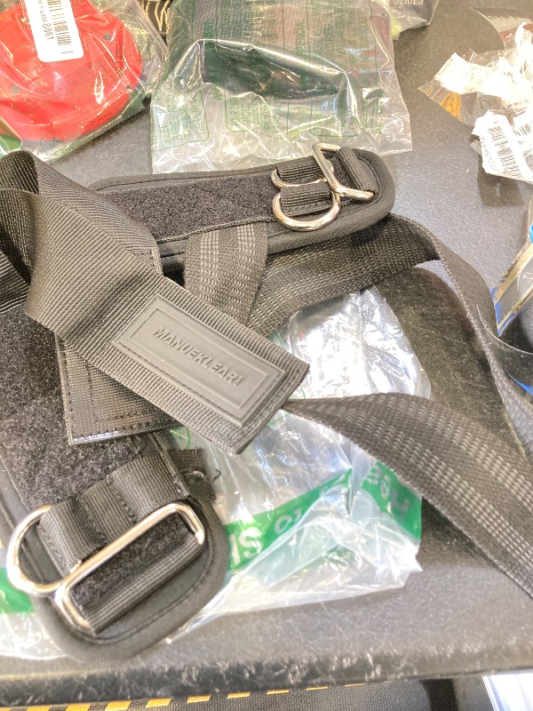 Photo 1 of MANUEKLEAR Non-Slip Wrist Straps for Weightlifting Deadlifting, Gym Lifting Straps with D Rings for Cable Machine Workout, 10mm Neoprene Padded Weight lifting Wrist Wraps for Men Women