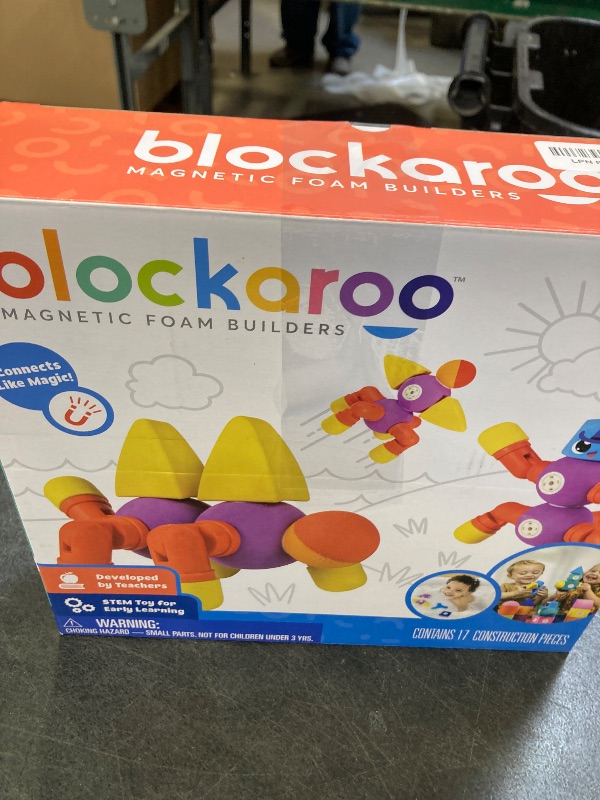 Photo 1 of Blockaroo Magnetic Foam Building Blocks - 17-Piece Critter Set, Bath Toys for Toddlers, Preschool Toys, Bathtub Toys, Sensory Toys, Blocks for Toddlers 3-5, Engineering Toys for Kids 3-5, Bath Blocks