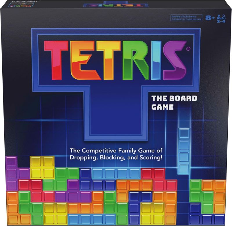 Photo 1 of Spin Master Games, Tetris: The Board Game, Play The Classic Puzzle Game Tetris in Real Life, Multiplayer Head-to-Head Puzzle Challenge, 2-4 Players, Stocking Stuffer Gift Ideas for Ages 8 & Up
