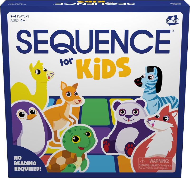 Photo 1 of Jax SEQUENCE for Kids -- The 'No Reading Required' Strategy Game by Jax and Goliath, Multi Color, 11 inches (2-4 players) (Packaging May Vary)