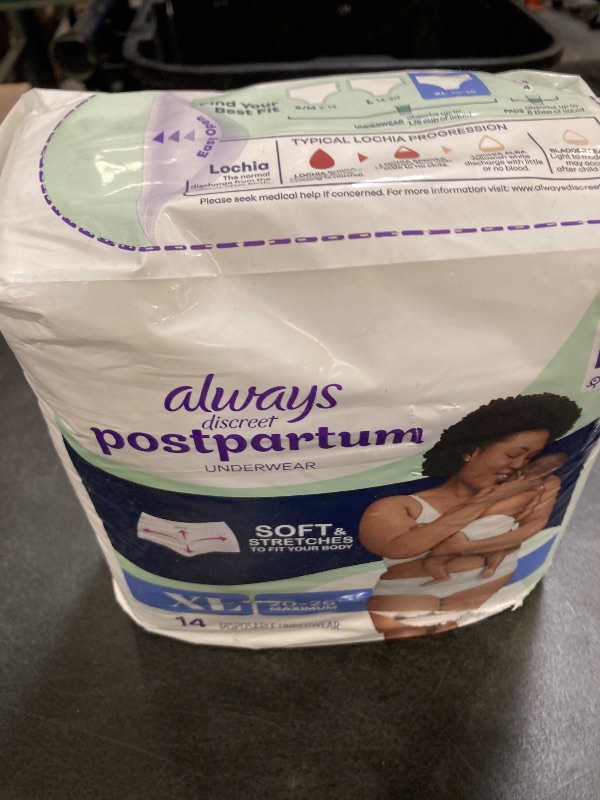 Photo 1 of Always Discreet Postpartum and Adult Incontinence Underwear for Women, Extra Large, Maximum Protection, 14 Count