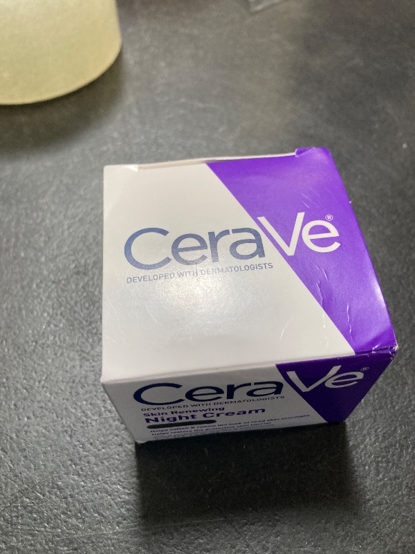 Photo 1 of CeraVe Skin Renewing Night Cream, Niacinamide, Peptide Complex, and Hyaluronic Acid Moisturizer for Face, 1.7 Ounce, Packaging may Vary