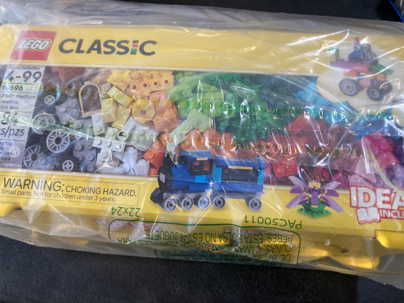Photo 1 of Lego Classic Medium Creative Brick Box 10696 Building Toy Set - Featuring Storage, Includes Train, Car, and a Tiger Figure, and Playset for Kids, Boys, and Girls Ages 4-99
