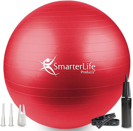 Photo 1 of SmarterLife Exercise Ball Yoga Ball for Fitness, Balance, Stability, or Pregnancy, Gym Ball for Core Workout, Physical Therapy, Yoga Ball Chair for Office, Anti-Slip Anti-Burst
