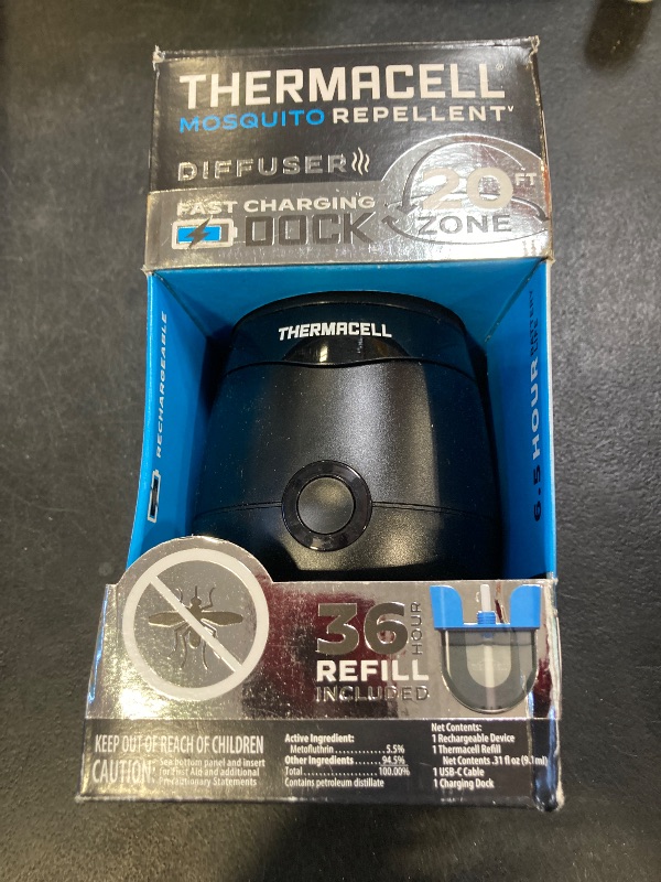 View 2 of Thermacell Mosquito Repellent E-Series Rechargeable Repeller; Patio Shield 20’ Mosquito Protection Zone; Includes 36-Hr Repellent Refill; No Flame or Scent; Bug Spray and Bug Zapper Alternative