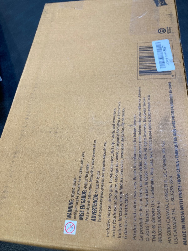 Photo 1 of Nerf Modulus Stryfe Motorized Blaster - Fires 6 Darts in a Row - Includes Drop Grip, Barrel Extension, 6-Dart Clip, 6 Nerf Elite Darts (Amazon Exclusive)